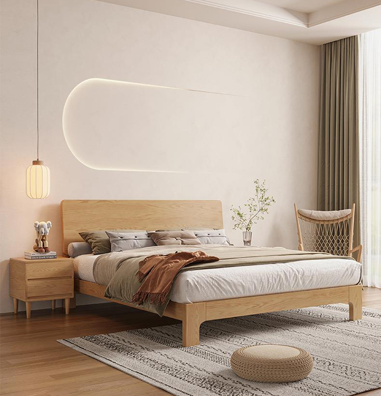 raw wood bed frame