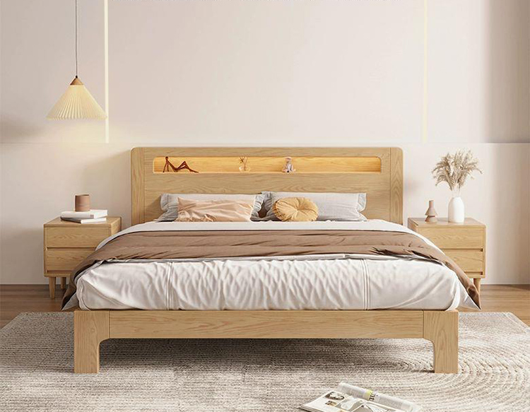 double bed with headboard