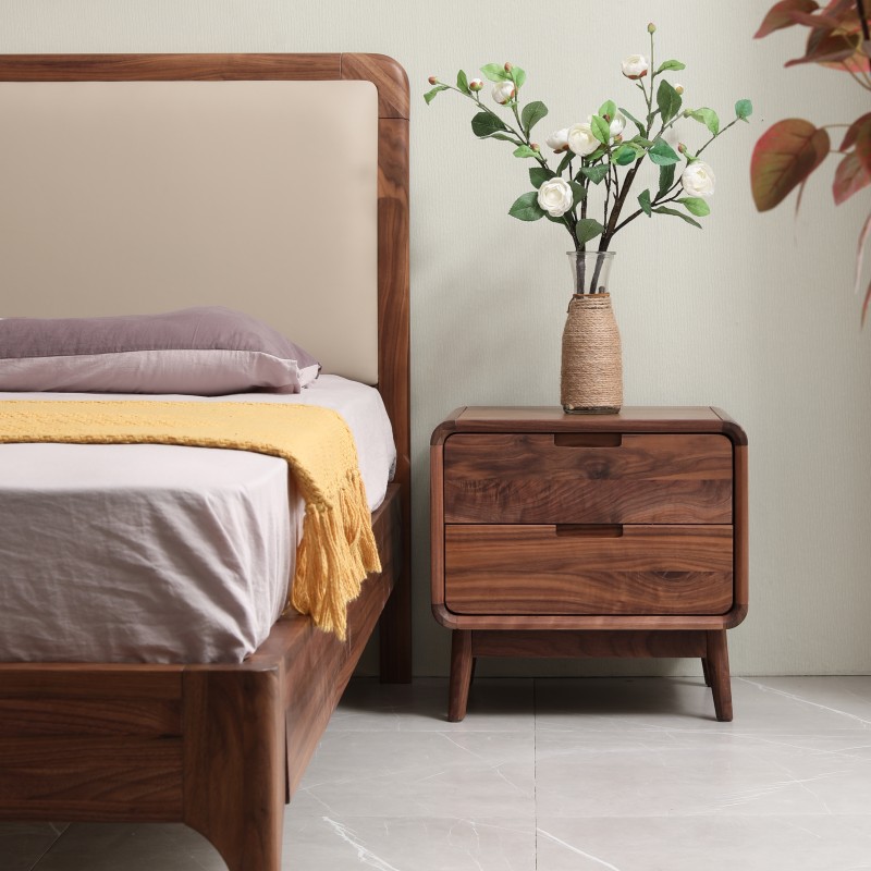Black Walnut Bedside Cabinet