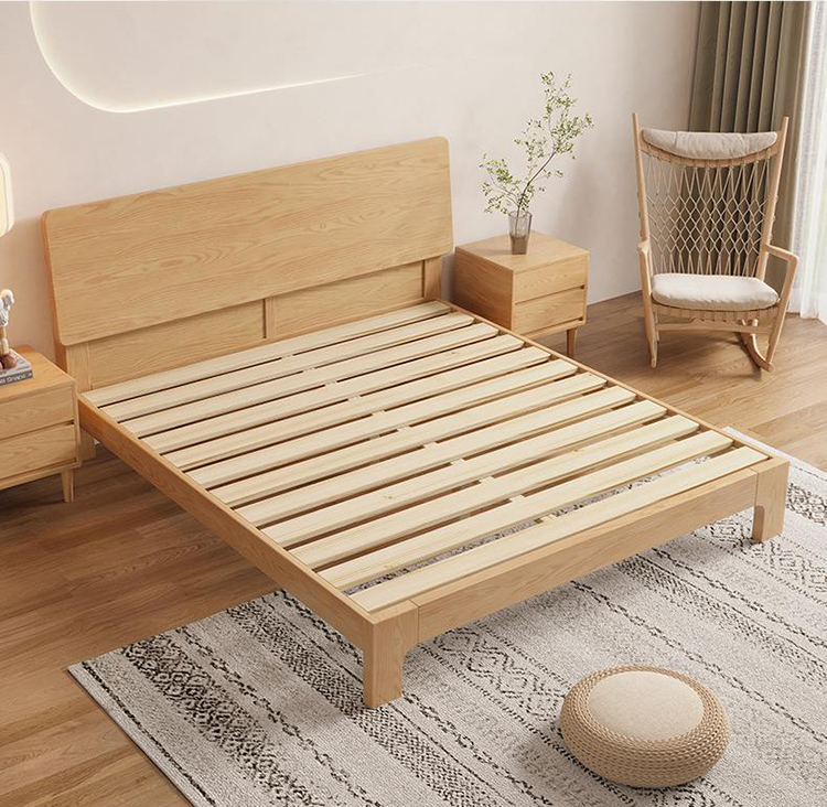 solid wood king size bed frame