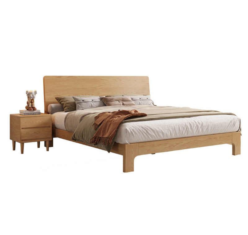 White Solid Wood Bed