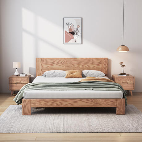 King Platform Bed Solid Wood