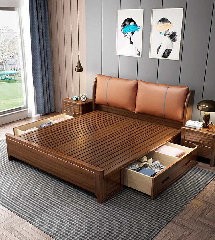 modern wood bed frame
