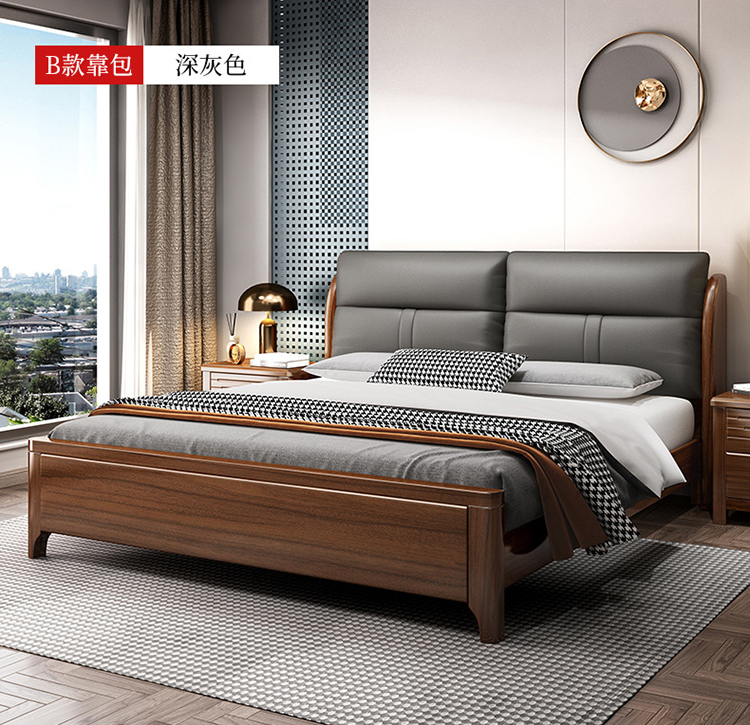 simple wood bed frame factory