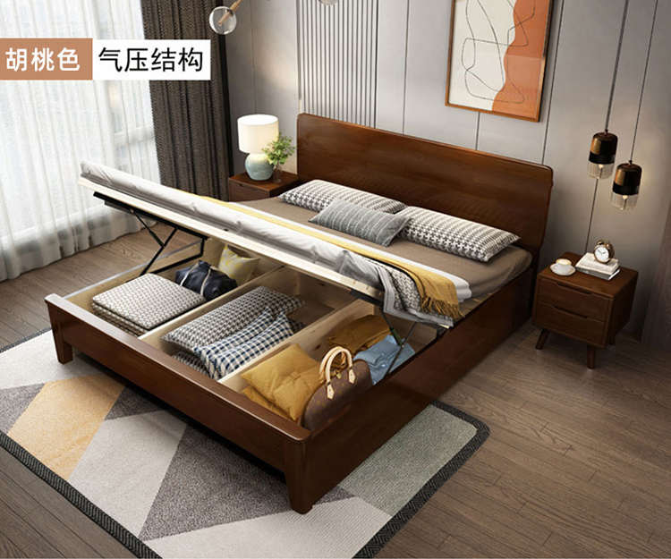 dark wood king size bed frame