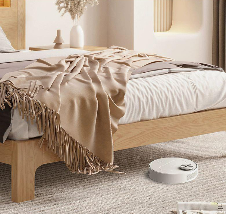 wooden shelves