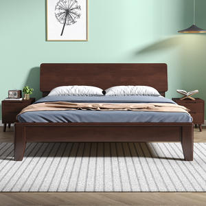 White Wax Wood Solid Wood Bed