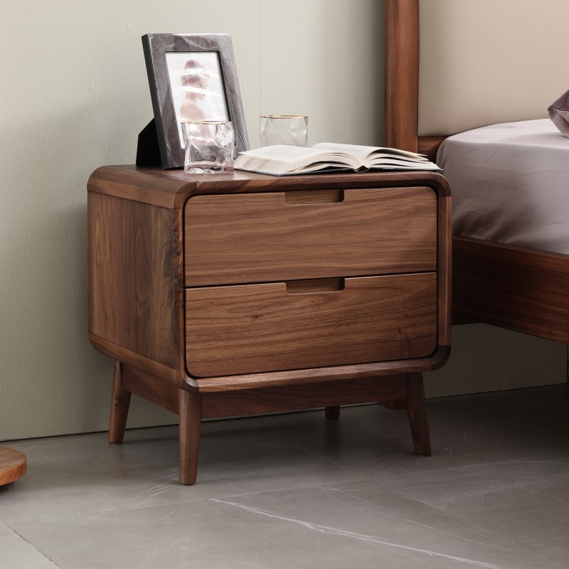 Black Walnut Bedside Cabinet
