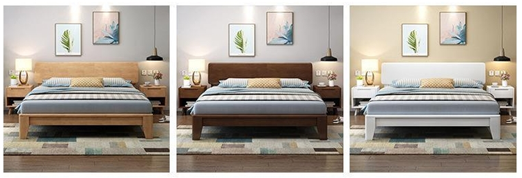 natural wood bed frame